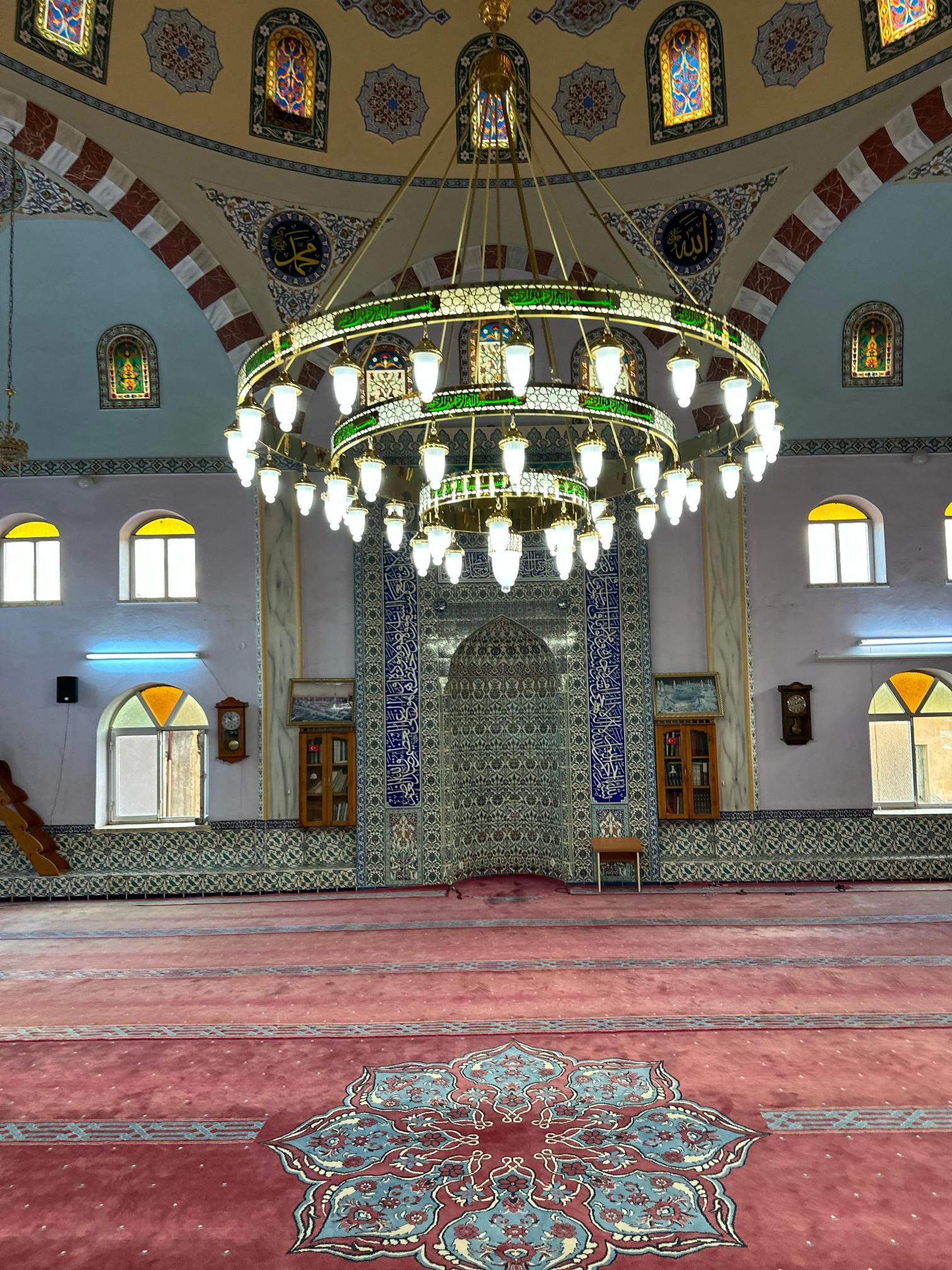 2.40%203%20Halka%2048%20Ampul%20Besmeleli%20Yeşil%20Selçuklu%20Avize