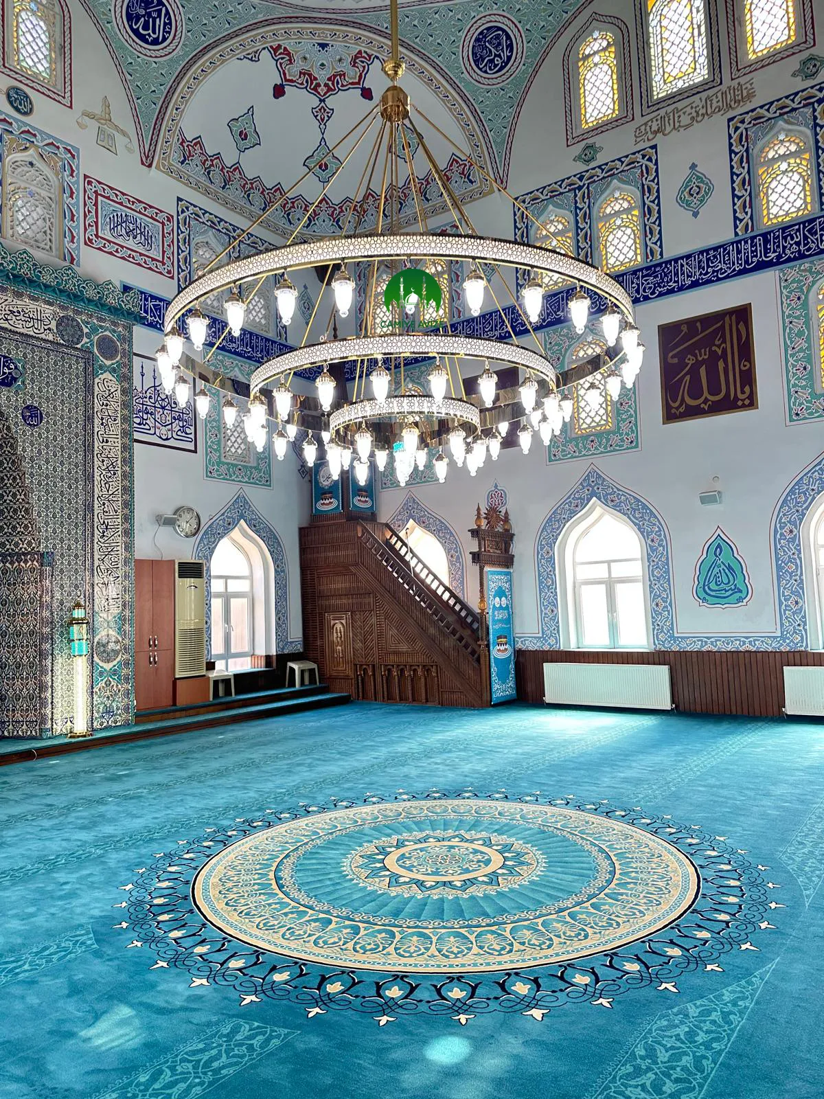 ÖZEL%20BEYAZ%20SELÇUKLU%203%20METRE%203%20HALKA%2061%20KANDİLLİ%20CAMİ%20AVİZESİ