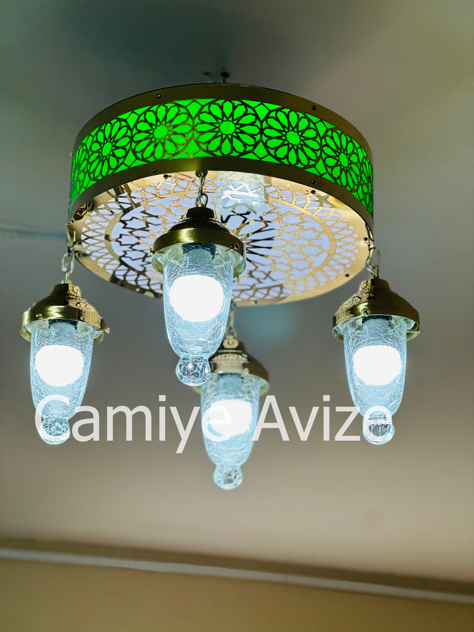 Özel%20Motifli%20Dörtlü%20Yeşil%20Cami%20Avizesi
