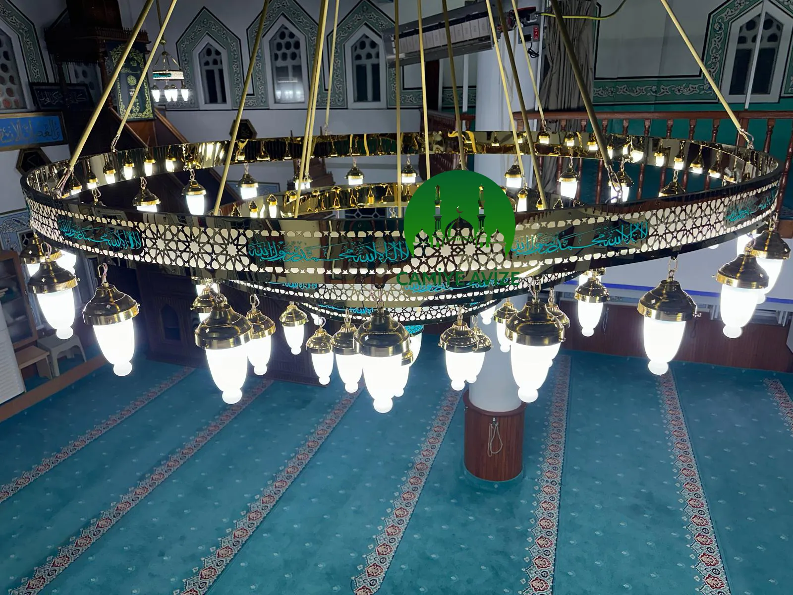 KELİME-İ%20TEVHİDLİ%20CAMİ%20AVİZESİ%202.40%20ÇAPINDA%203%20HALKA%2048%20KANDİLLİ