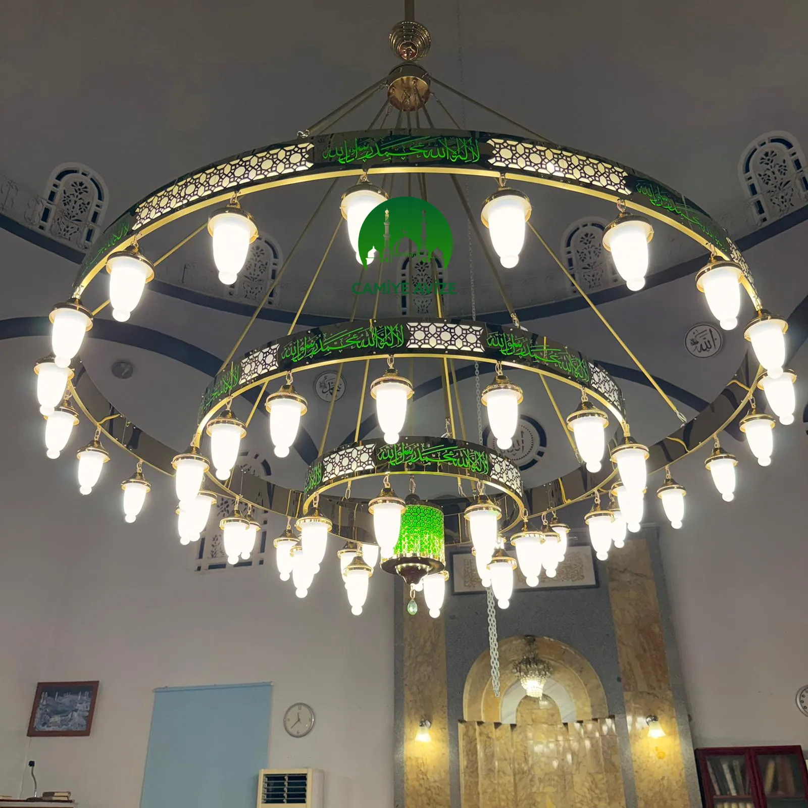 KELİME-İ%20TEVHİDLİ%20CAMİ%20AVİZESİ%202.40%20ÇAPINDA%203%20HALKA%2048%20KANDİLLİ%20Yeşil
