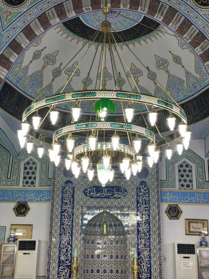 KELİME-İ TEVHİDLİ CAMİ AVİZESİ 48 KANDİLLİ