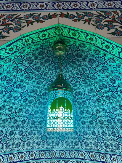 TURKUAZ TEKLİ CAMİ APLİK SARKIT