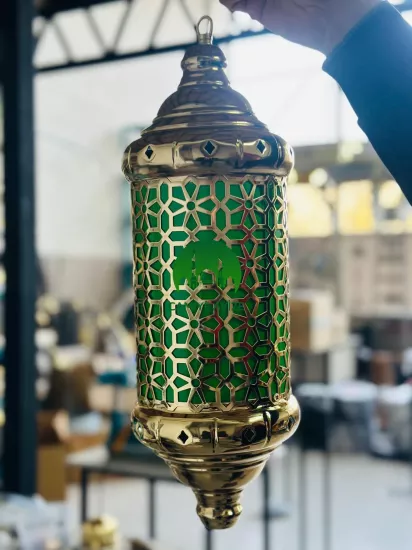 ÖZEL KULE CAMİ AVİZESİ SARKIT YEŞİL