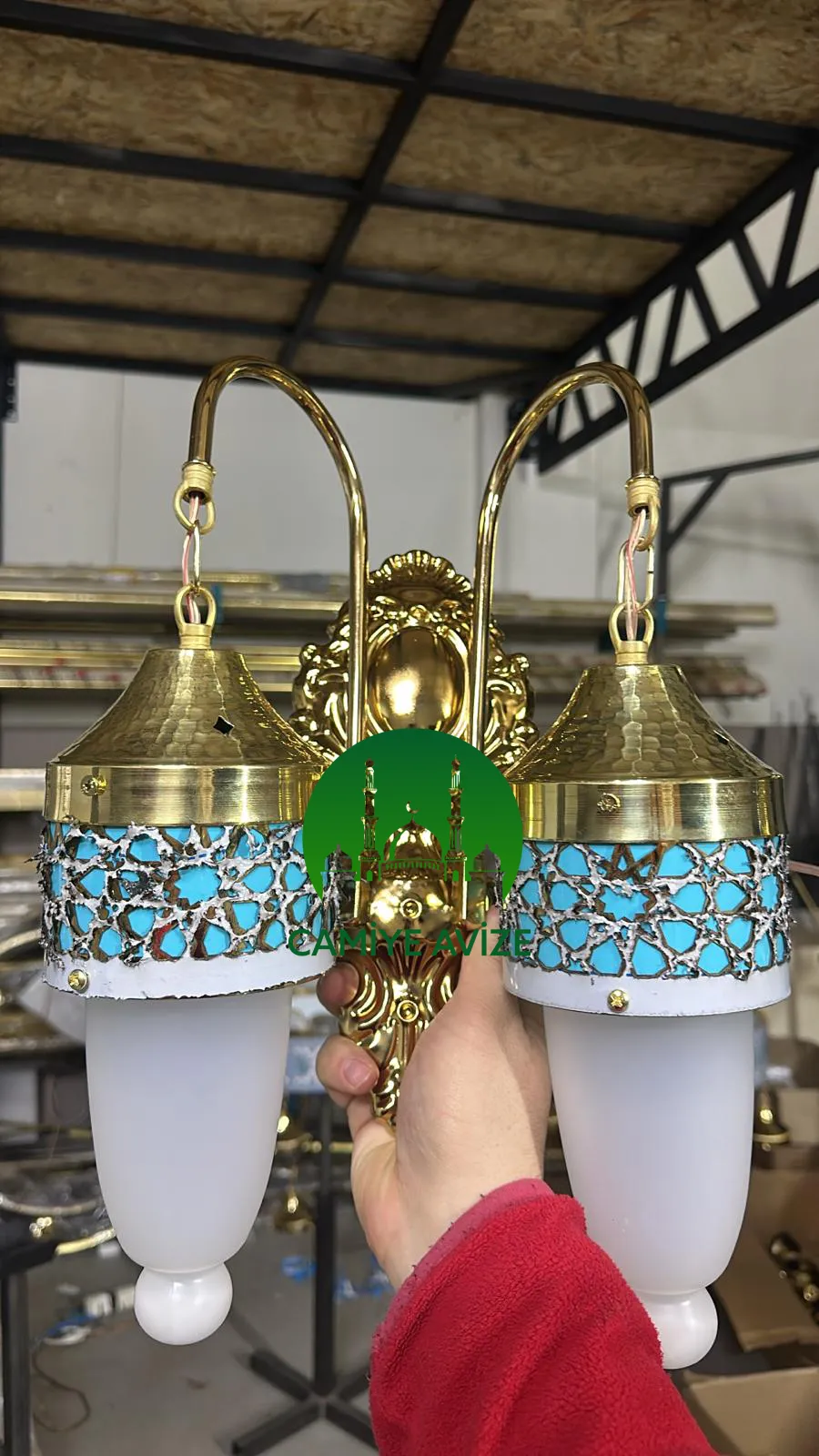 PASLANMAZ%20ÖZEL%20SELÇUKLU%20YAN%20DUVAR%20CAMİ%20APLİK%20TURKUAZ%20AVİZE